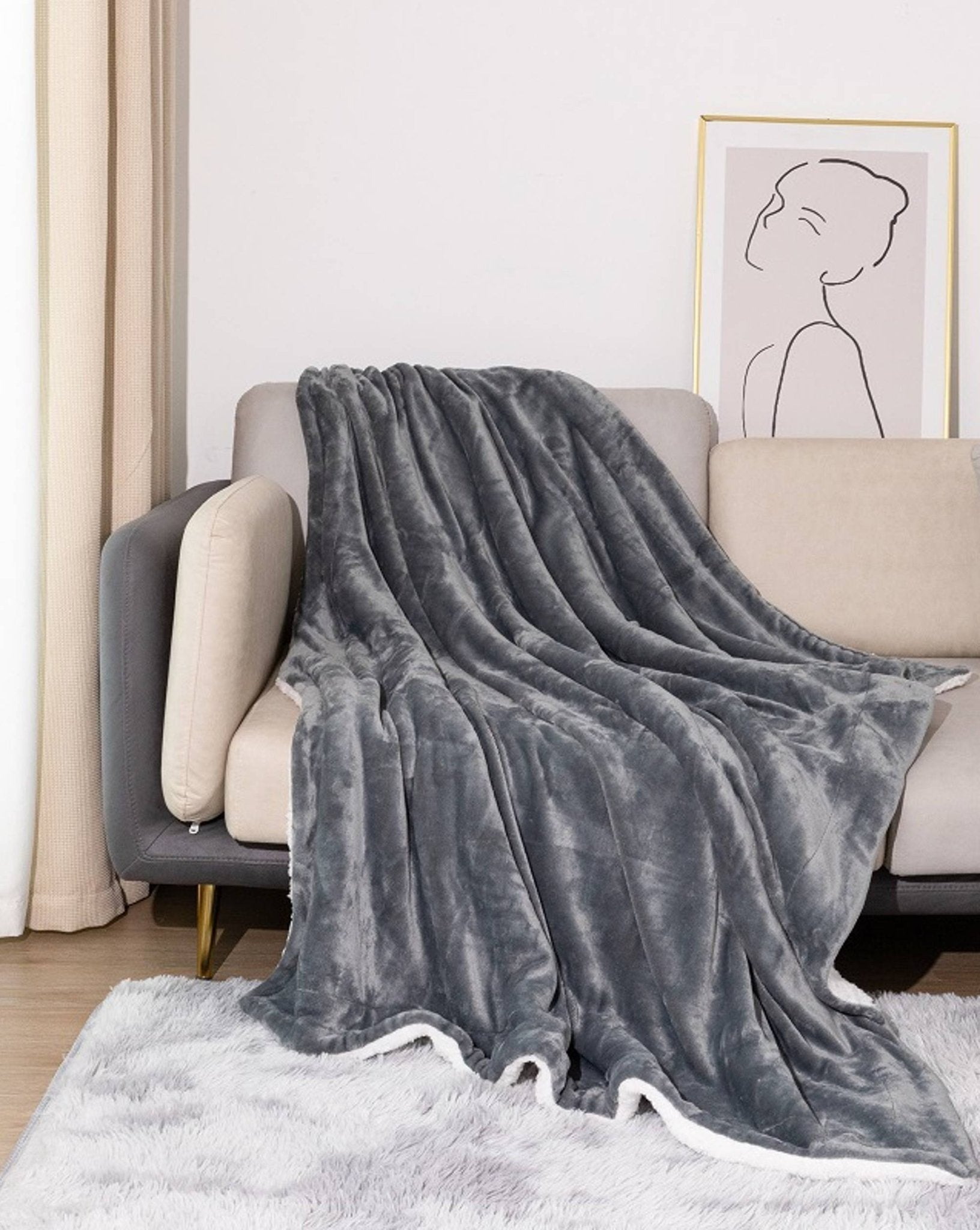 Calming Blanket, Grey, Front Photo